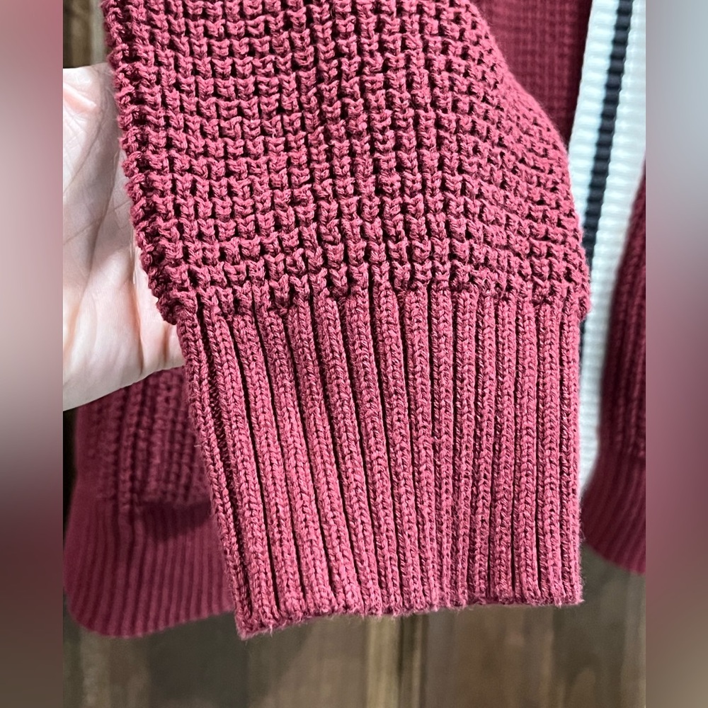 Universal Thread Burgundy Cable Knit Cardigan Swe… - image 6